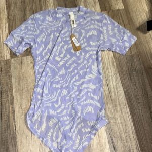 skims sheer purple/blue bodysuit brand new
